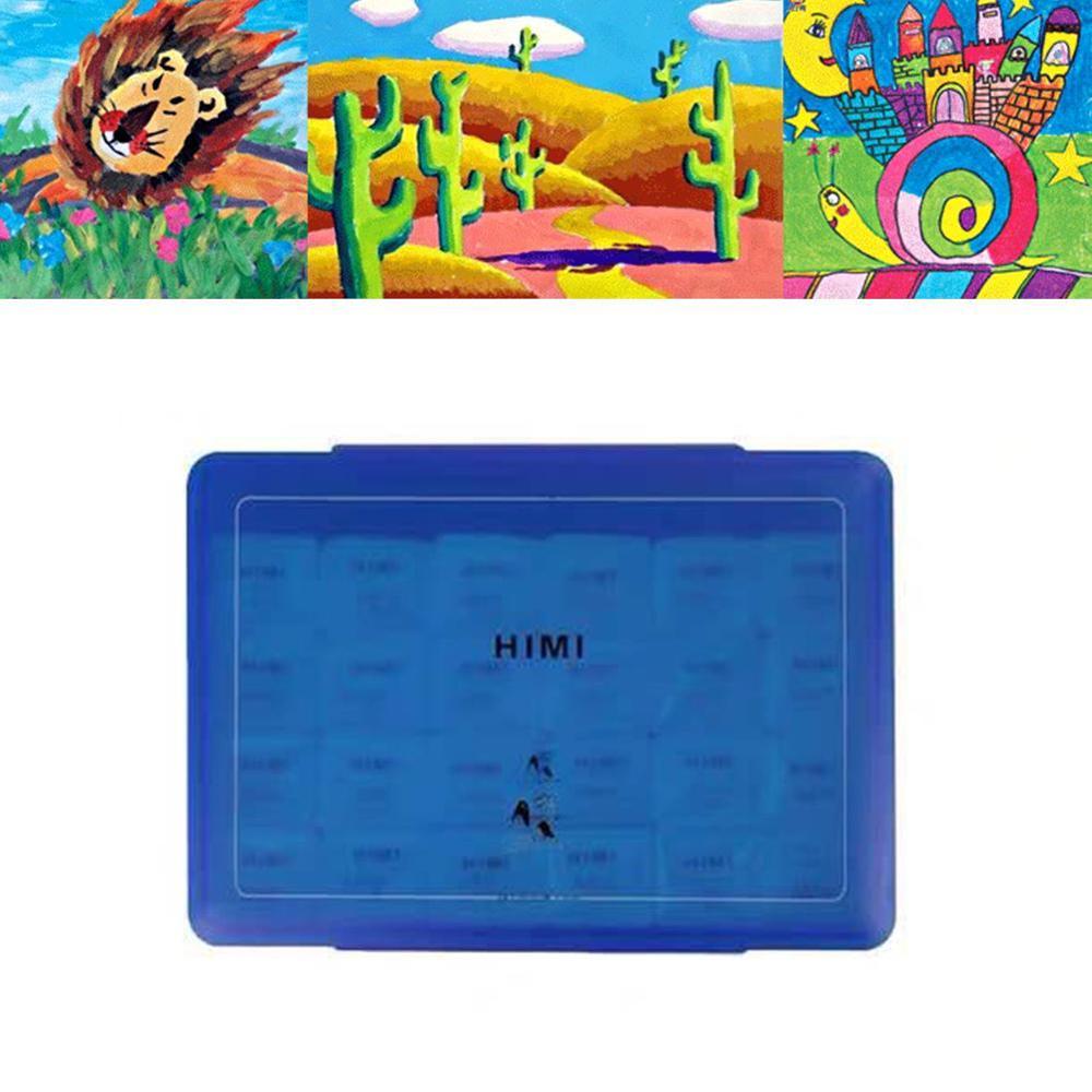 24 Stks/set Jelly Gouache Pigment Gouache Aquarel Draagbare Levert Gouache Case Art Pigmenten Verven Voor Bedelen Hoge E3D8