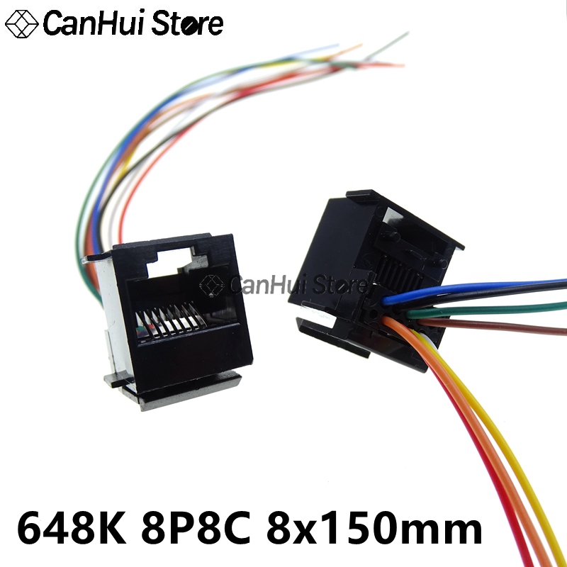 5 uds RJ11 RJ12 RJ45 conector hembra de teléfono con cable 4P4C 6P4C6C 8P8C conector hembra 616E 623K 616M 641D 648K: Castaño