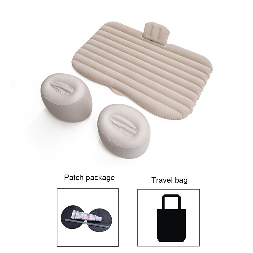 Car Air Mattress Travel Bed Moisture-proof Inflatable Mattress Air Bed Car Back Seat Sofa for Car Interior With Air Pump: Red