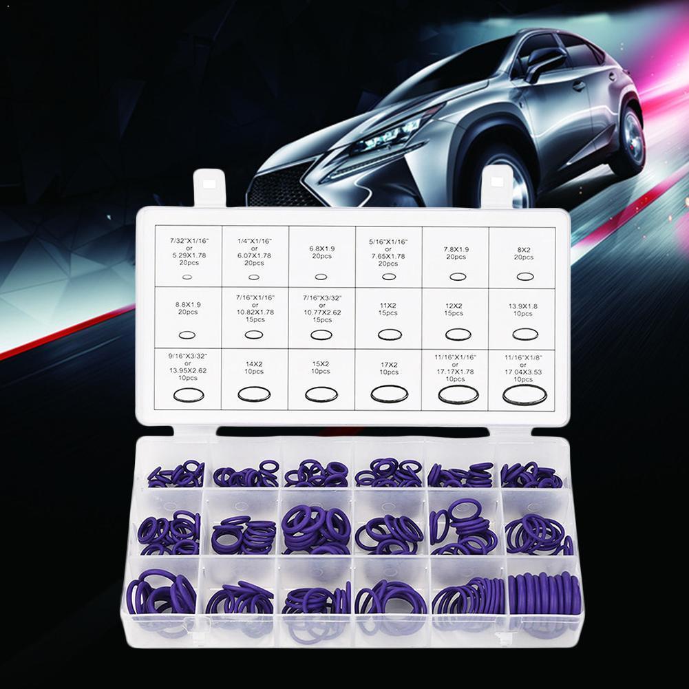 For Car Automotive Air Conditioner A/C System Repair O Ring R12 Rubber Set R134a Assortment Tool O-Rings Seal Kit H8W9