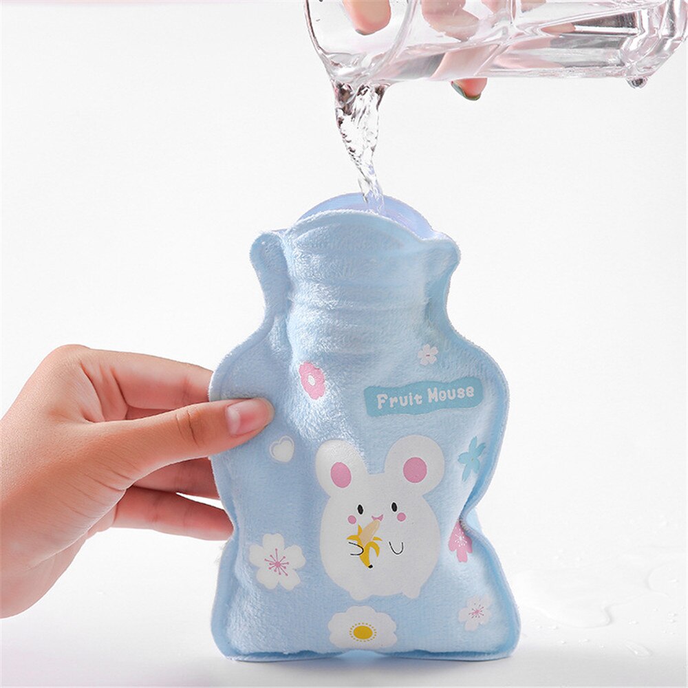 Heiße Nette PVC Stress Schmerzen Relief Therapie Heißer Wasser Flasche Tasche mit Gestrickte Weiche Gemütliche Abdeckung Winter Warm Wärme Reusable hand Wärmer