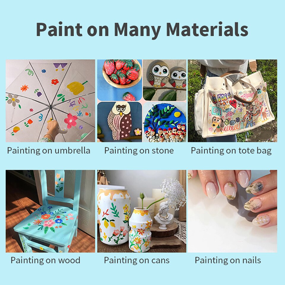 12/24 Color Acrylic Paint Set 15ml Tubes for Hand Painted Fabric Wall Painting DIY Waterproof Pigment Children Artist Supplies