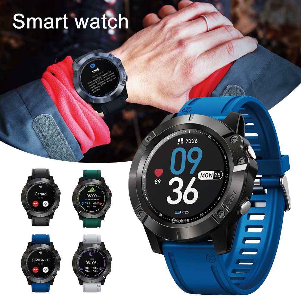 Zeblaze VIBE 6 montre intelligente Bluetooth Smartwatch lecteur de musique recevoir/faire appel fréquence cardiaque 25 jours batterie vie Sport montre