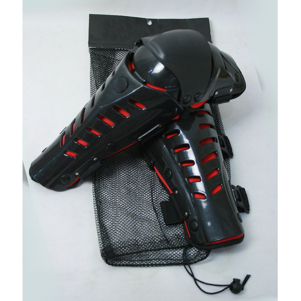 1 Pair Racing Adult Knee/Shin Guard Motorcycle Body Protection Armor - Red/One Size