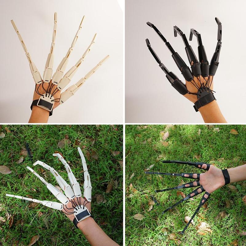 Halloween Articulated Fingers 3D Printed Articulated Finger Extensions Cosplay Props Horror Ghost Claw Props Movable Finger