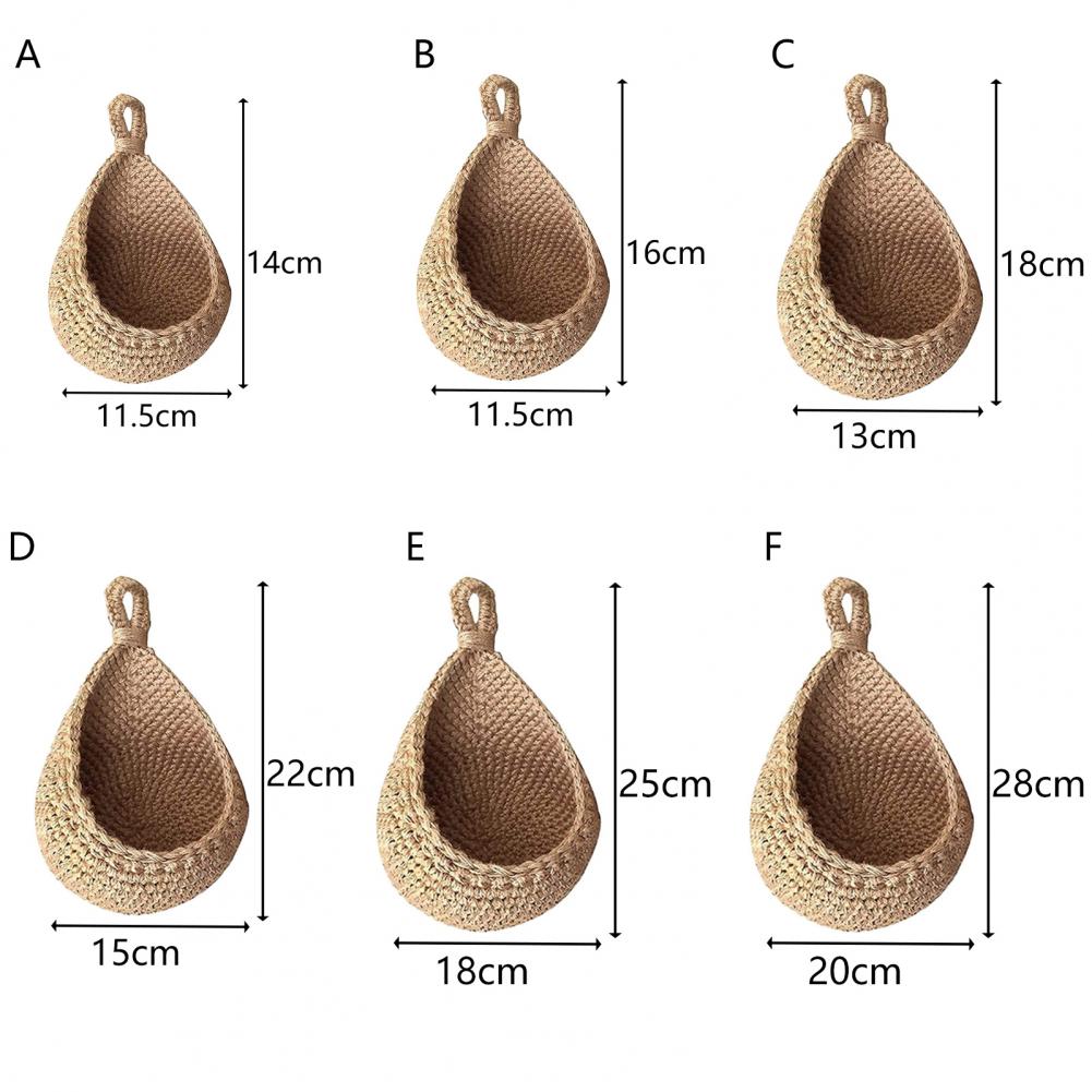 Parede pendurado cesta de legumes e frutas natural vime tecido cesta de frutas mesa de cozinha cesta de armazenamento de suspensão de parede prateleira seca