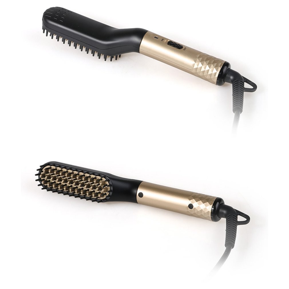 Electric Beard&Hair Straightener For Men Curling Hair Styler Straightening Straightener Heat Brush With Side Hair