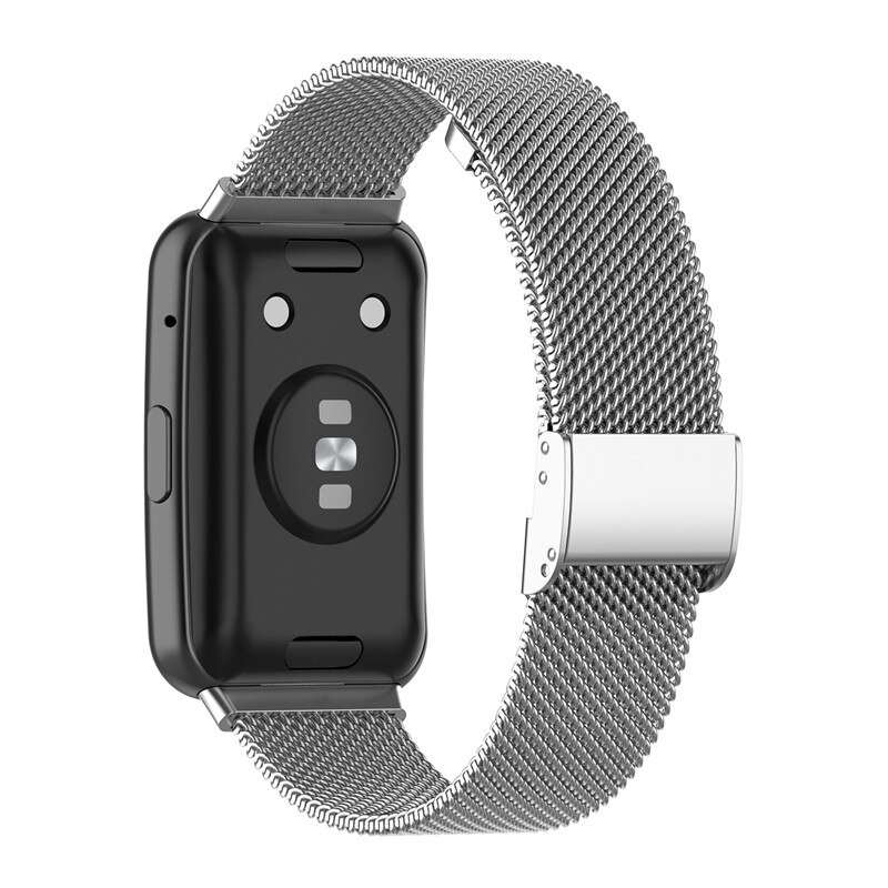 Pasek z pętlą magnetyczną robić zegarka Huawei pasuje robić paska pasek ze stali nierdzewnej metalowa bransoleta robić zegarka Huawei pasuje TIA-B09/TIA-B19: srebro