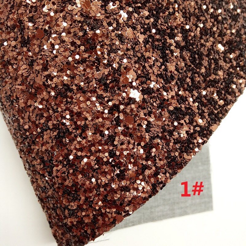 brunt glitterstoff, speil i imitert skinn, laken i syntetisk skinn til sløyfer  a4 størrelse 8 " x11 " blinkende ming  xm100: 1