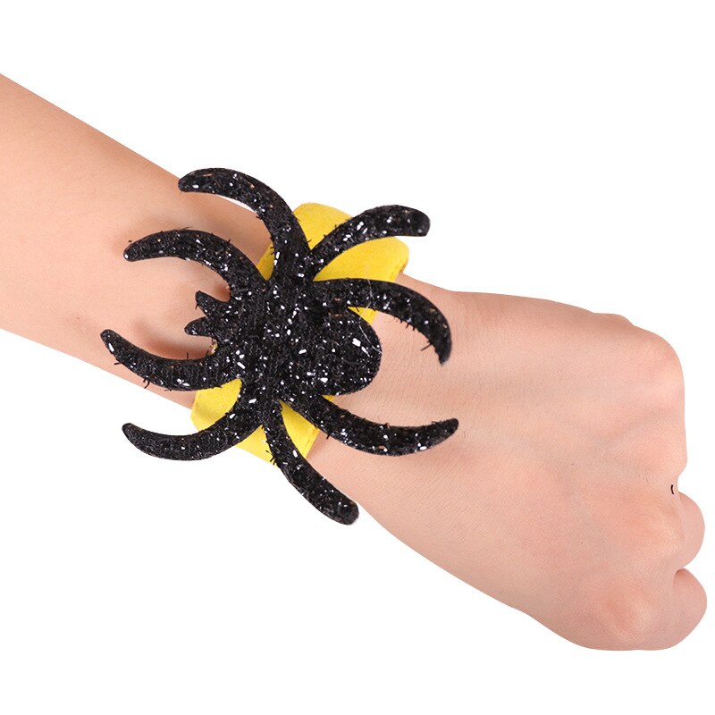 1 pièces Halloween chauve-souris citrouille araignée blanc fantôme noir fantôme tête de crâne Snap anneau Bracelet fantôme Festival fête décoration