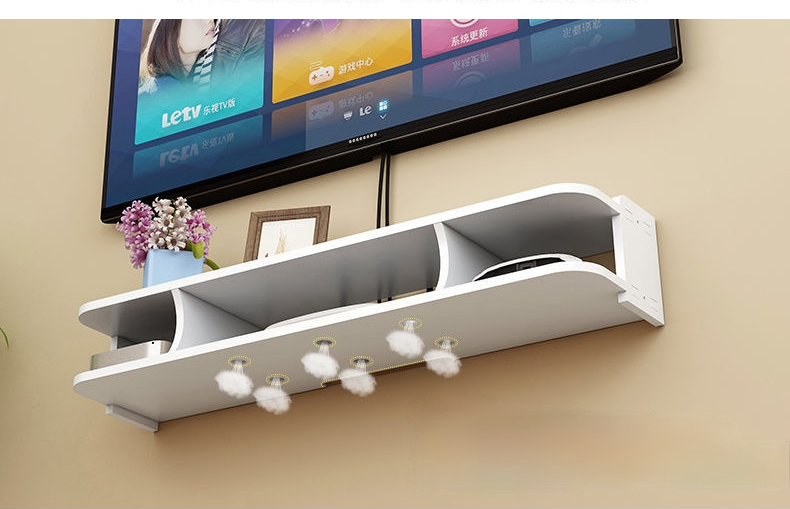 Punch-free Router WIFI Living Room Socket Set-top Box Rack Rack Router Storage Box Wall Hanging Decorative Partition Bedroom