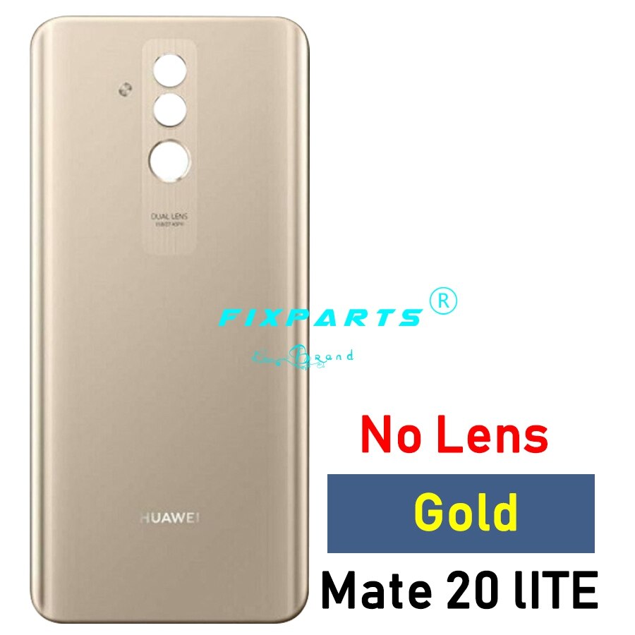 Copribatteria posteriore originale Huawei compagno 20 Lite custodia in vetro con obiettivo per fotocamera vetro per alloggiamento posteriore Huawei compagno 20 Lite: oro no lente