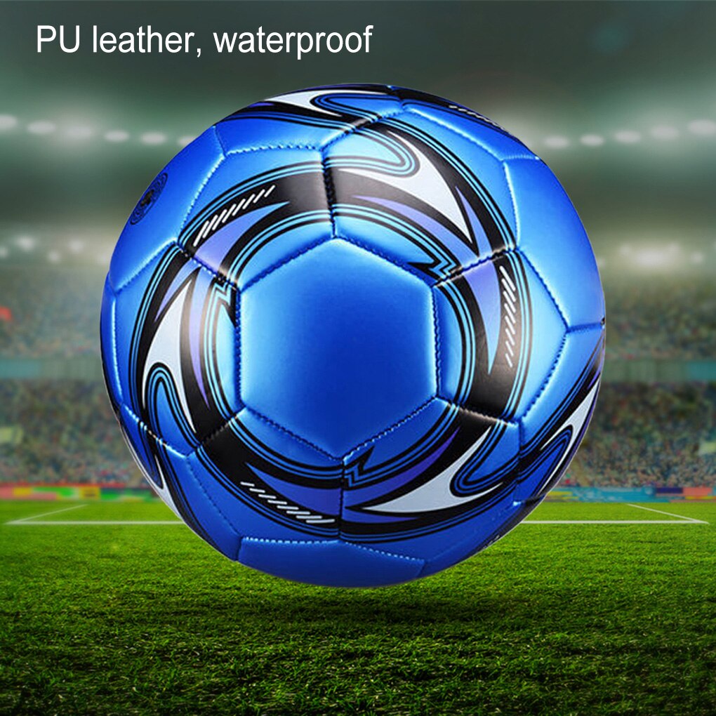 Pu leather football ball, adult school professional footballs, size e 5 outdoor portable training sport white