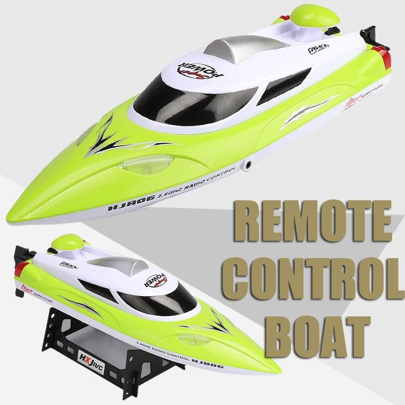 Hj806 højhastighedsbåd speedbåd fjernbetjening båd 2.4 ghz 35 km/ h vandmodel legetøj natlys rc båd legetøj børns legetøj