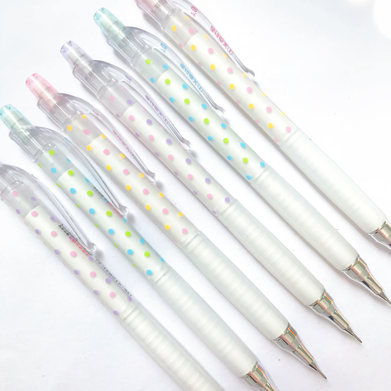 3X Kawaii, material escolar sencillo, artículos de papelería para estudiantes, lápiz de prensa automático para escribir 0,4mm