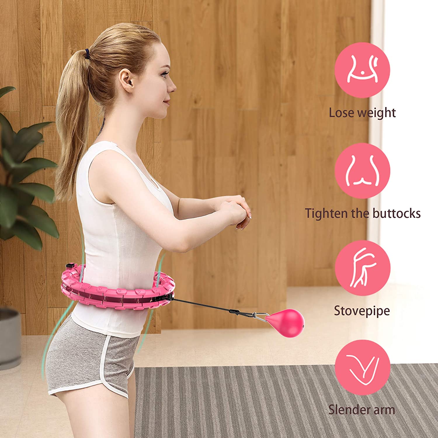 Hula-Aro inteligente para ejercicio, Cerceaux de Fitness, para ejercicio de pesas