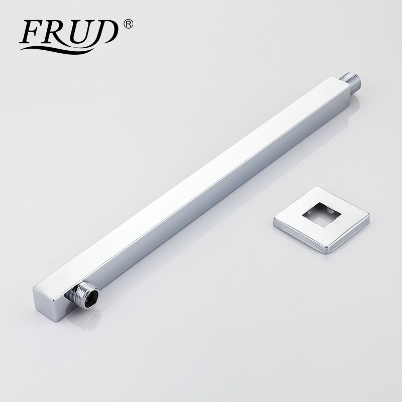 Frud Wall Mount Copper Shower Arm Bathroom Concealed Install Shower Holder Square Simple Shower Wall Hanging Head Bar Y81019