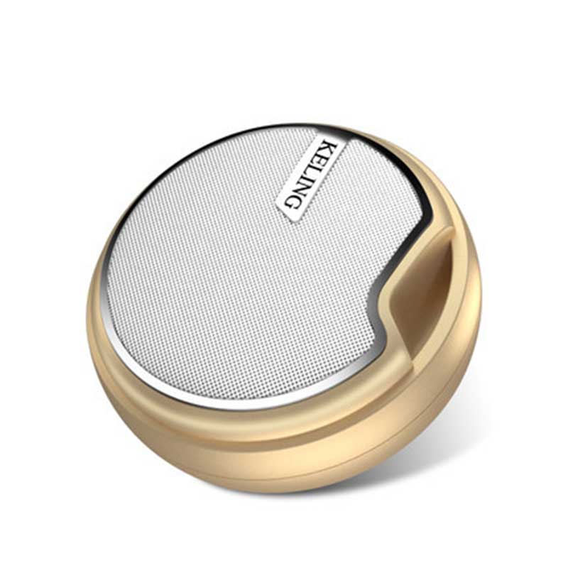 Tragbarer bluetooth-lautsprecher für fahrräder, fahrradsäulenlautsprecher, akustik-sound-boombox, soundbar, woofer, freisprecheinrichtung, outdoor-lautsprecher: Gold