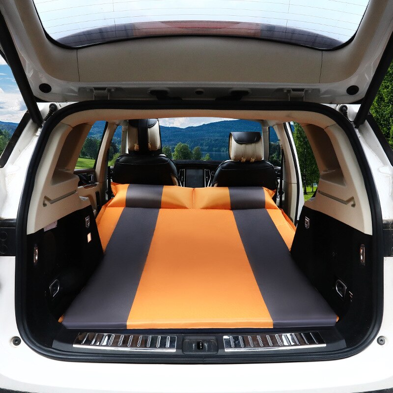 Automatische Aufblasbare Auto Reise Bett SUV Luft Auto Matratze für Zurück Sitz Abdeckung Camping Begleiter PVC Tuch Auf Lagerbier
