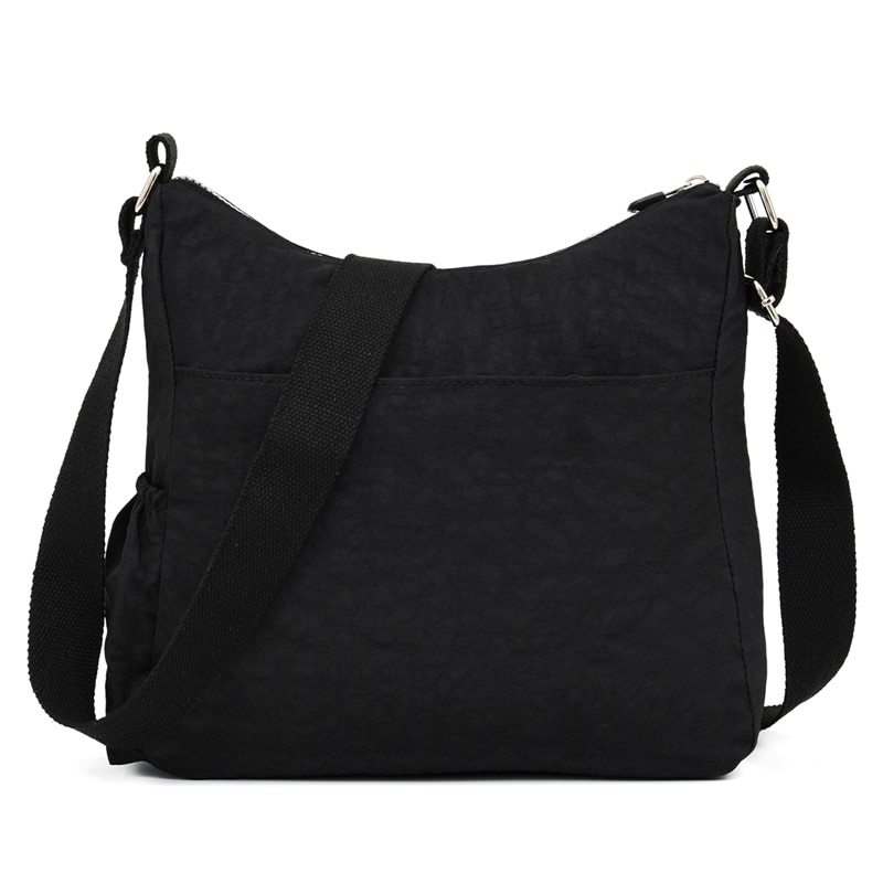 Kvinner nylon skuldervesker multi glidelås lomme budvesker vanntett crossbody bag topphåndtak ryggsekk veske tote