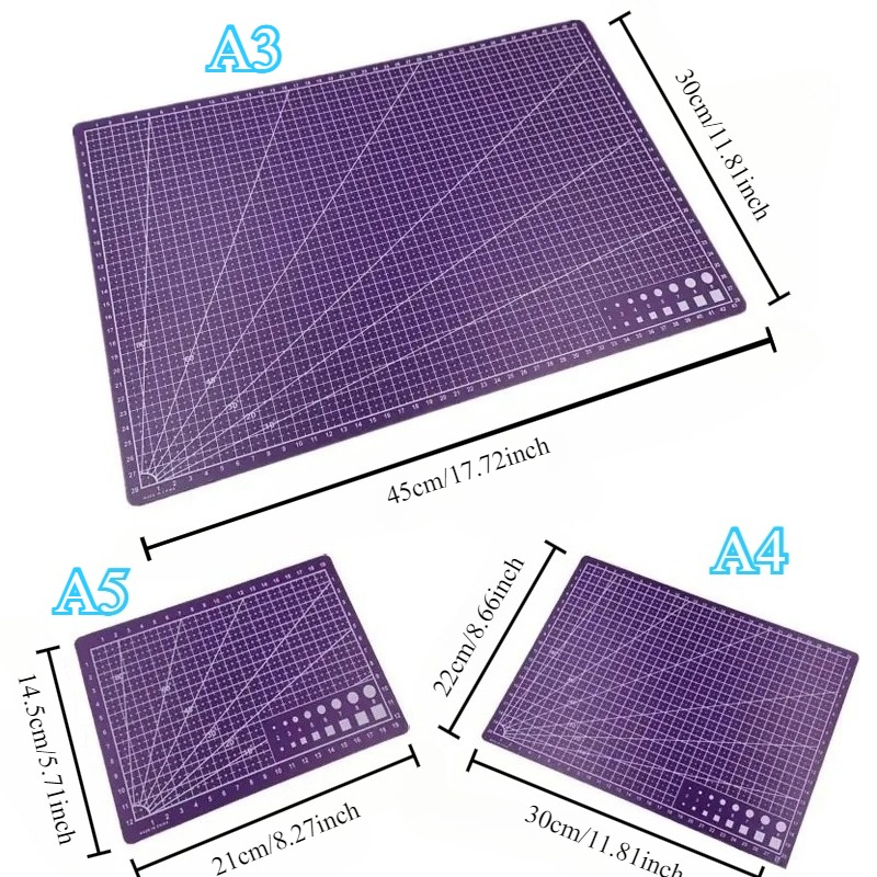 PVC-snijmat Enkelzijdig Patchwork Cut Pad voor werkbank Patchwork Naaien Handleiding DIY Mes Graveren Lederen snijplank