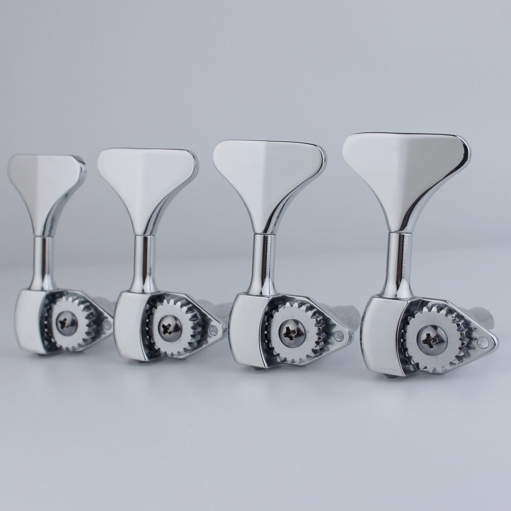 Bass Tuners 1:20 Verhouding Gitaar Machine Chrome Heads Gitaar Tuning Key Pinnen Open Gear: 4R