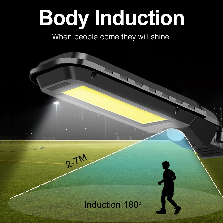 COB 60/210 LED Solar Street Light Wall lamp Outdoor IP65 Waterproof Motion Sensor Path Alley Courtyard Street Night Lighting