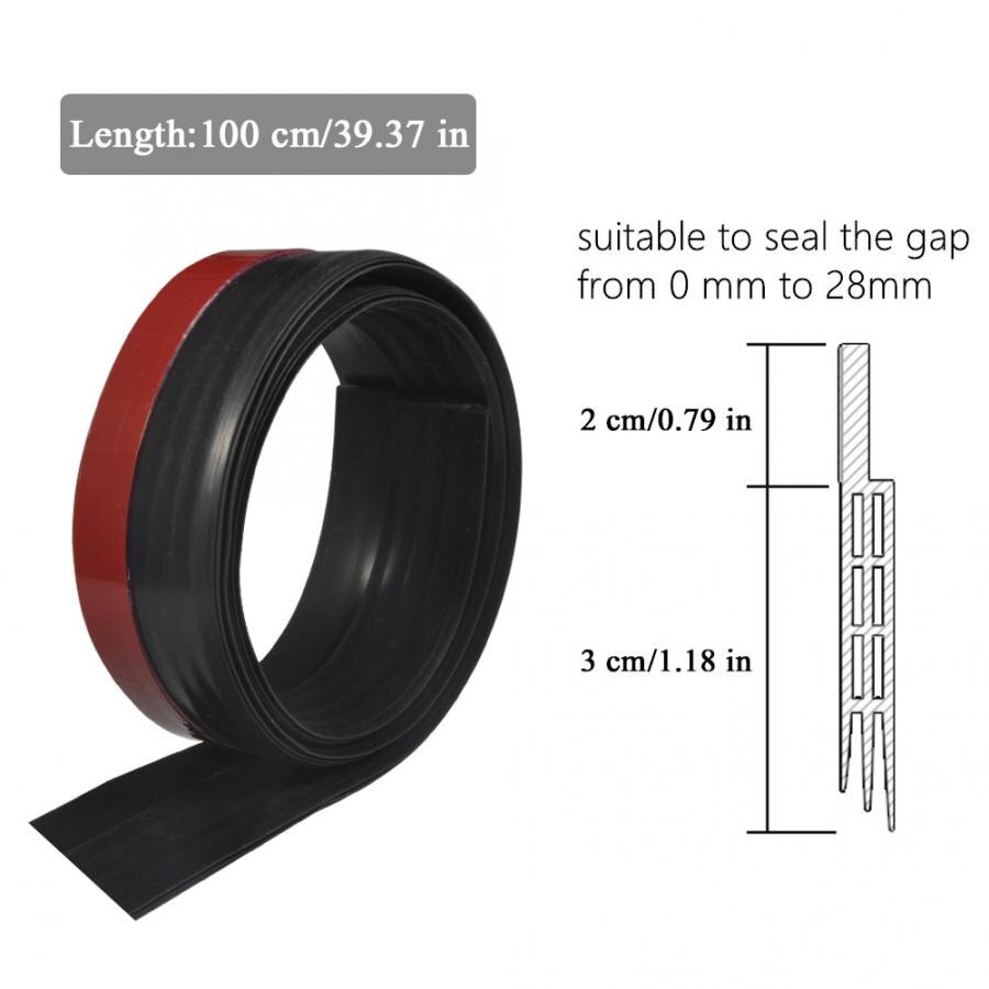 100cm Silicone Rubber Door Strip Self Adhesive Backing Door Seal for Window or Door blackout