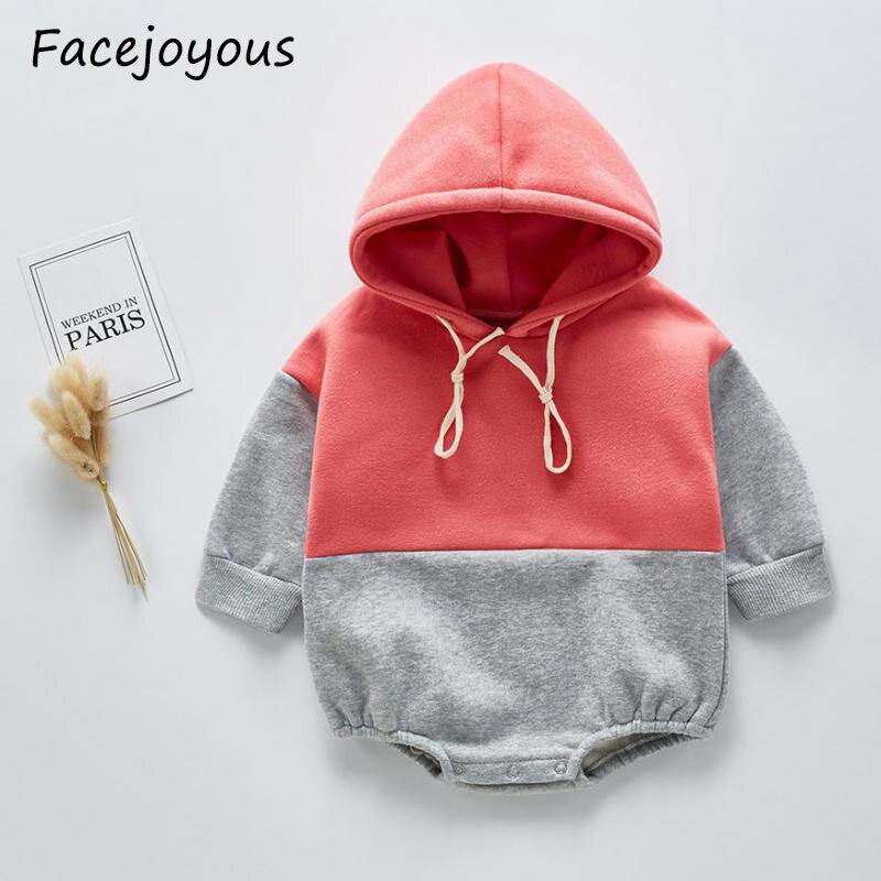 Katoenen Baby Bodysuit Meisjes Capuchon Lange Mouwen Bodysuit Baby Boy Jumpsuit Baby Kleding Baby Onesie