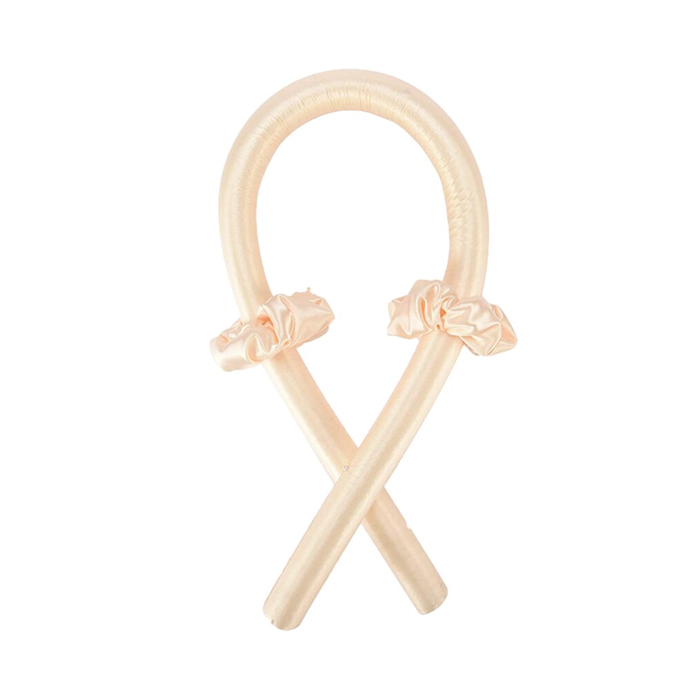 3/4pcs Heatless Lazy Curling Rod Headband Curler Set Soft Silk Ribbon Headband Wave Former Hair Curler Hair Styling Tools: 3pcs yellow