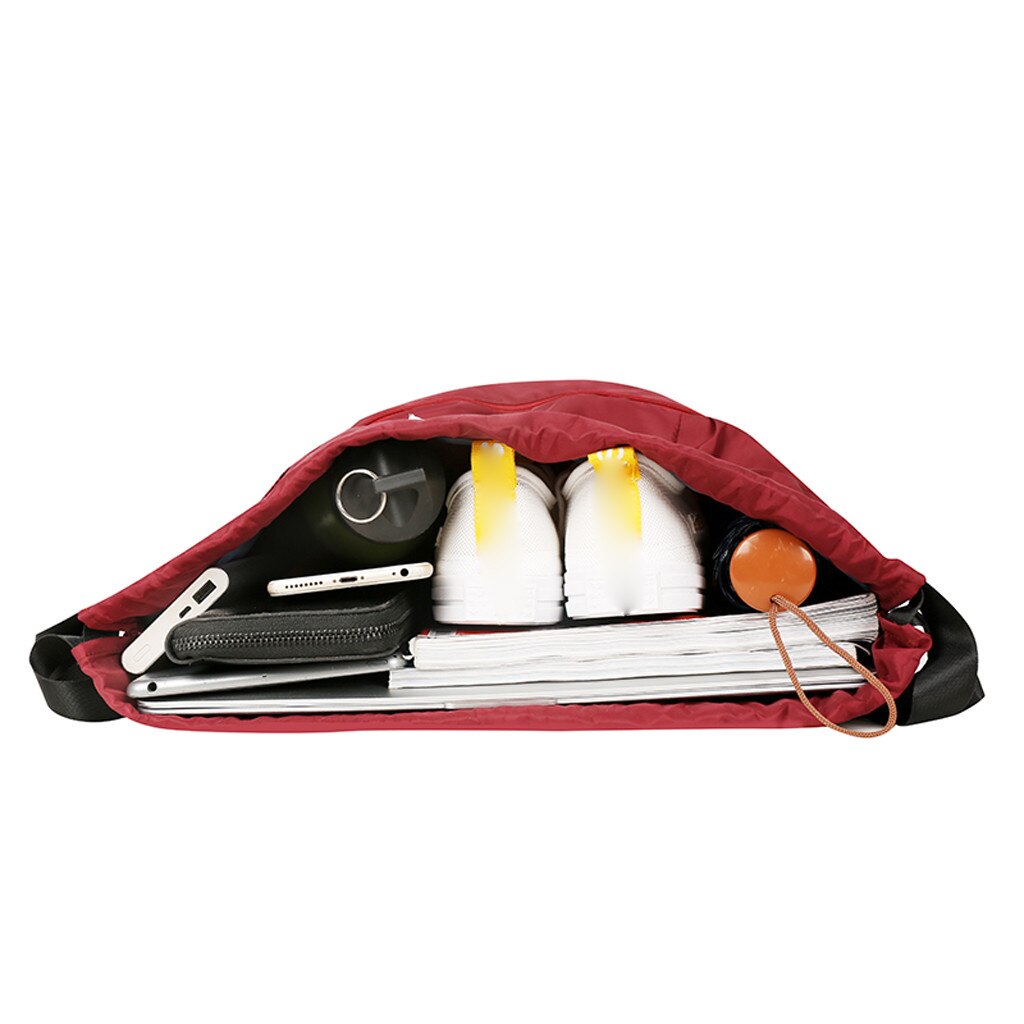 Small Drawstring Bag Sport Gym Sack Unisex Waterproof Running Cycling Hiking Outdoor Nylon Backpack Sports Bag For Men And Women