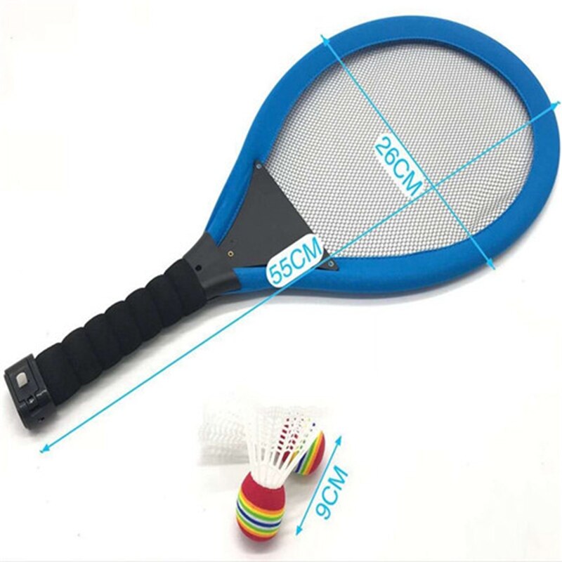 Badminton ketcher familieunderholdningssæt natlys førte badminton ketcher lettere indstillet til at spille badminton, løb farve