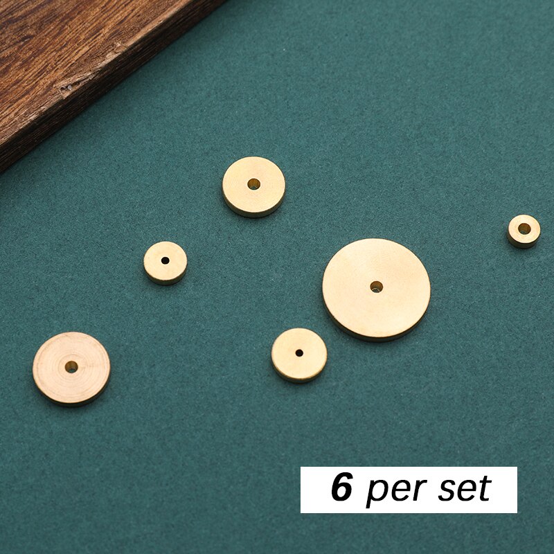 MIUSIE 6 Pcs Set Circular Alignment Regulation Position Gauge Margin Gauge, Marking, Positioning, Brass Margin Gauge