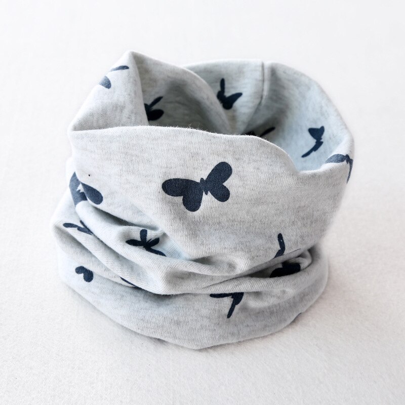 Baby Cotton Scarf Children&#39;s Autumn Winter Boys Girls Collar Neckerchief Butterfly O-Ring Round Neck Scarves