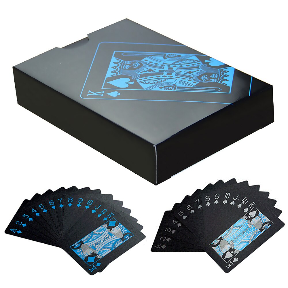 Plastic Poker Card Set Black Game 55 Cards Waterproof Puzzle Development Brainpower: Default Title