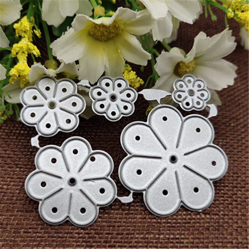 5 Stück Blumen-Metall-Stanzschablonen – Für Scrapbooking, Karten, DIY-Deko