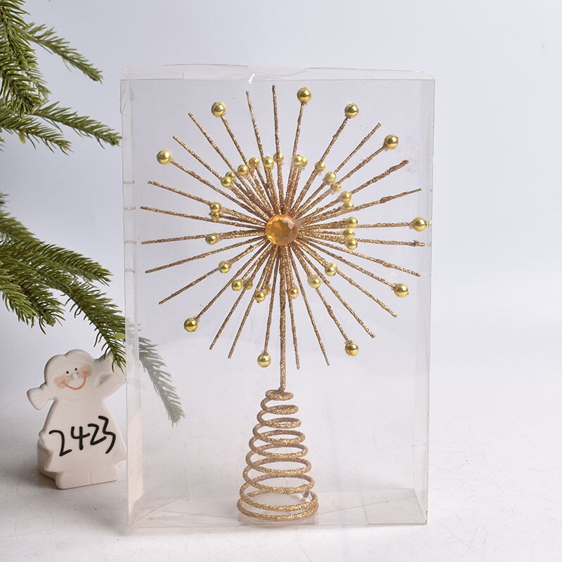 Christmas Decorations Scene Layout Christmas Tree Dress Up Tree Top Star Ornaments Christmas Tree Tree Top Star Ornaments M3353: Orange