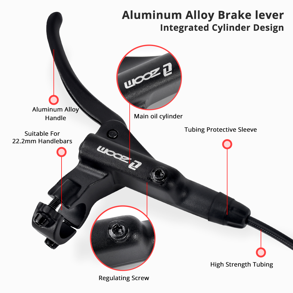 Zoom HB876 Mtb 4 Zuiger Hydraulische Schijfrem 800Mm/1400Mm Mountainbike Olie Druk Rem Met Hars remblokken