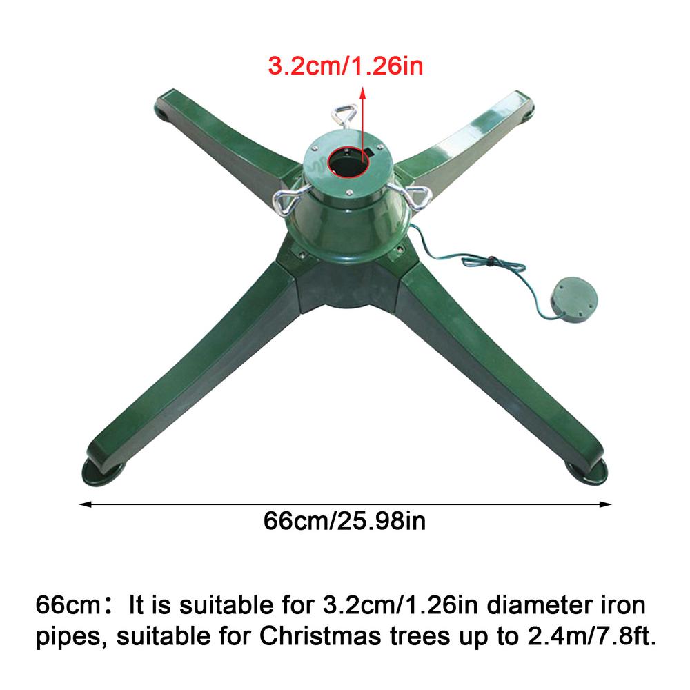Stojak choinki elektryczne 360 stopni podstawka obrotowa choinki obracana podkładka dekoracja choinkę nowy rok 2022: czarny