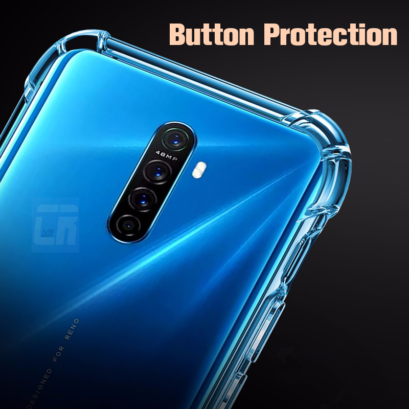 Capa protetora de silicone airbag para oppo, capa transparente anti-queda para realme gt 3 5 8 pro 2 10x zoom a1k f7 f9 f11