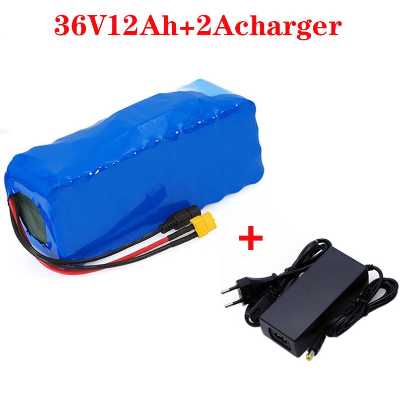 Batterie Lithium 36V 6Ah + Chargeur - Pour Vélo électrique, Scooter, Outils (50-300W) - Connexion XT60, BMS Intégré
