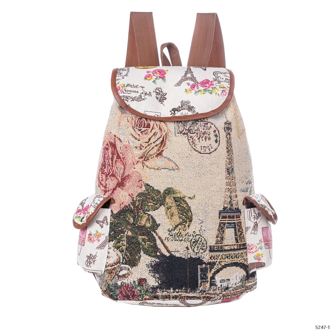 Miyahouse Women Canvas Backpack Cats Printed Backpack For Teenage Girls Female Drawstring Backpacks Girls School Bags: 5247-1