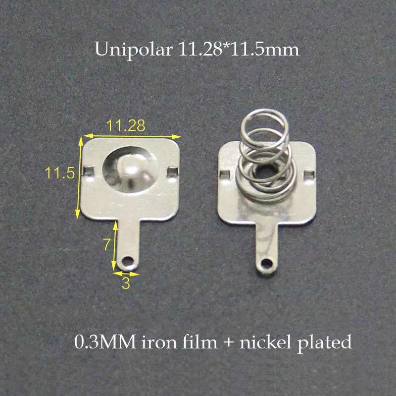 3Pairs AA Battery Contacts Spring Contact Band Plate 13.5/13/11.28*11.5MM 29*11MM Battery Connector Positive Electrode Negative: black