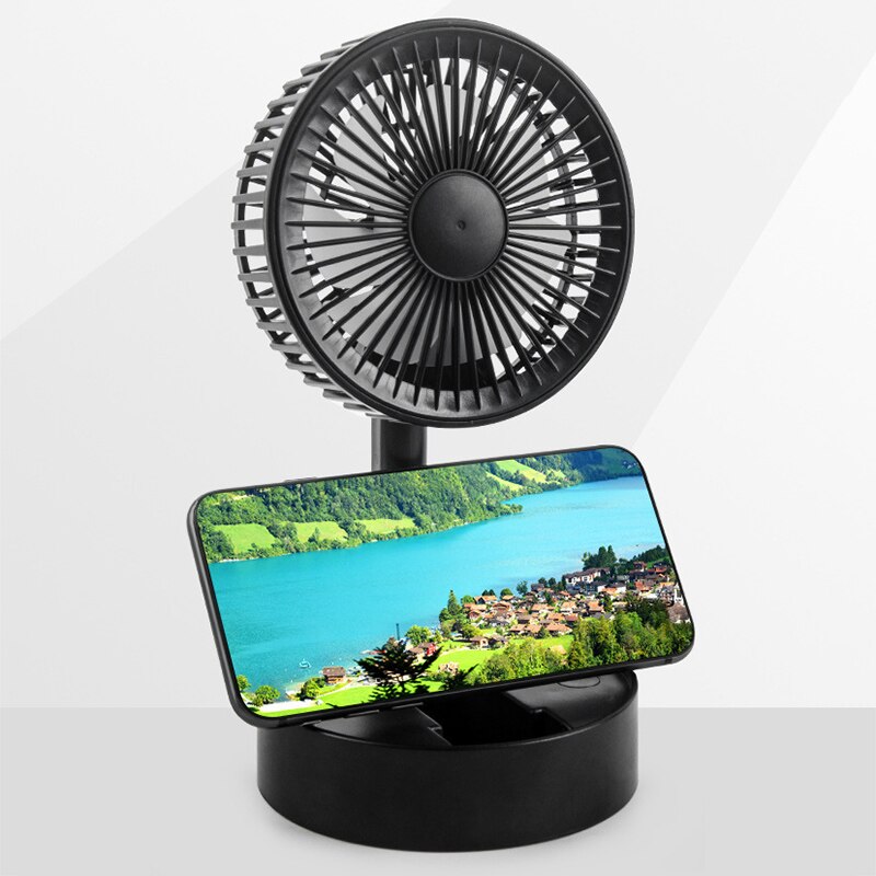Fan Folding Telescopic Mini Fan USB Rechargeable Air Cooler Summer Portable Standing Fan Desktop Electric Fan Gentle Mute-35
