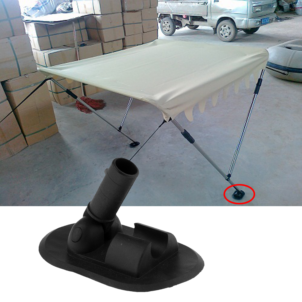 PVC Awning Bimini Top Canopy Mount Hardware for Speedboat Fishing Boat Inflatable Boat Deck Mount Rotating Boat Sun Shade Base