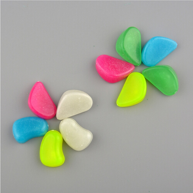 ! 1/10Pcs Nice Glow in the Dark Pebbles Artificial Luminous Stone Walkway Aquarium Accessories Fish Tank Decor