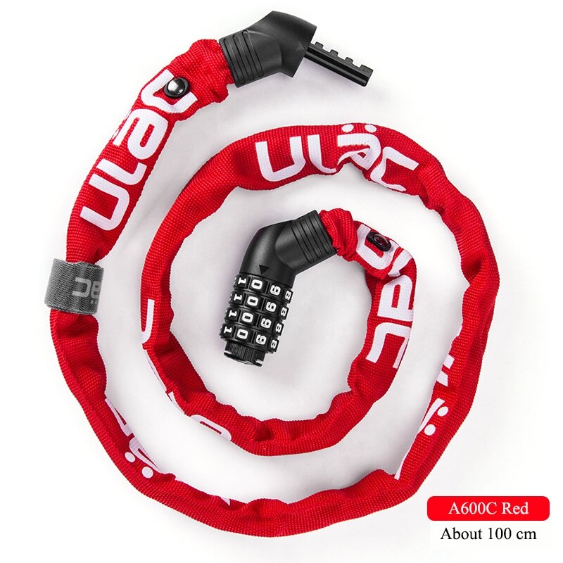 ULAC Bike Lock Chain Anti-theft Cycling MTB Road Bike Ultra-light Portable Lock Password Lock Bicycle Safety Stable Accessories: A600CRD