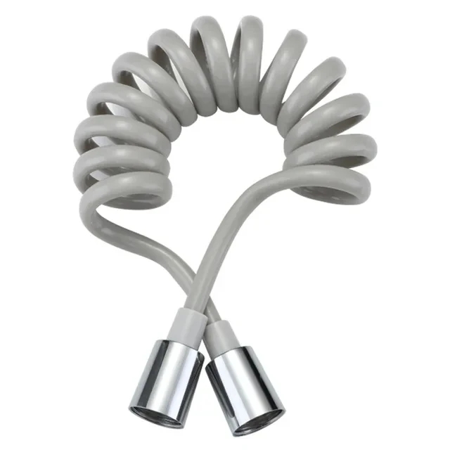 Shower Faucet Set Hose Handheld Shower Head Spray Tap Attachment Sprayer Sink Bathroom Fixture Wall Mounted Silver Sprayers: Brown