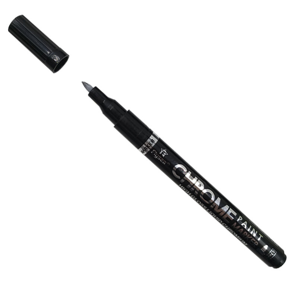 DIY Reflective Paint Pen Silver Art Liquid Mirror Chrome Marker Mirror Reflection Sign Pen Rock Painting Accessory Kids Paint To: 0.7mm