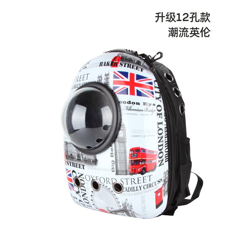 Cat Bag Pet Bag Cat Backpack Out Bag Transparent Space Capsule Suitcase Carrying Backpack Dog Bag Pet Backpack: Pink